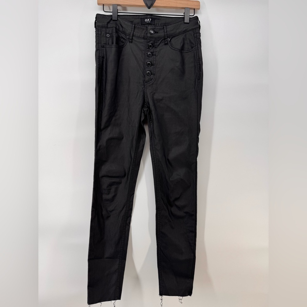OAT New York High-Rise Women’s Skinni Faux Leather Black Pants